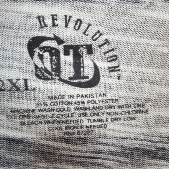 💰SALE 5/$25 OT Revolution men's striped shirt 2XL - Picture 2 of 3